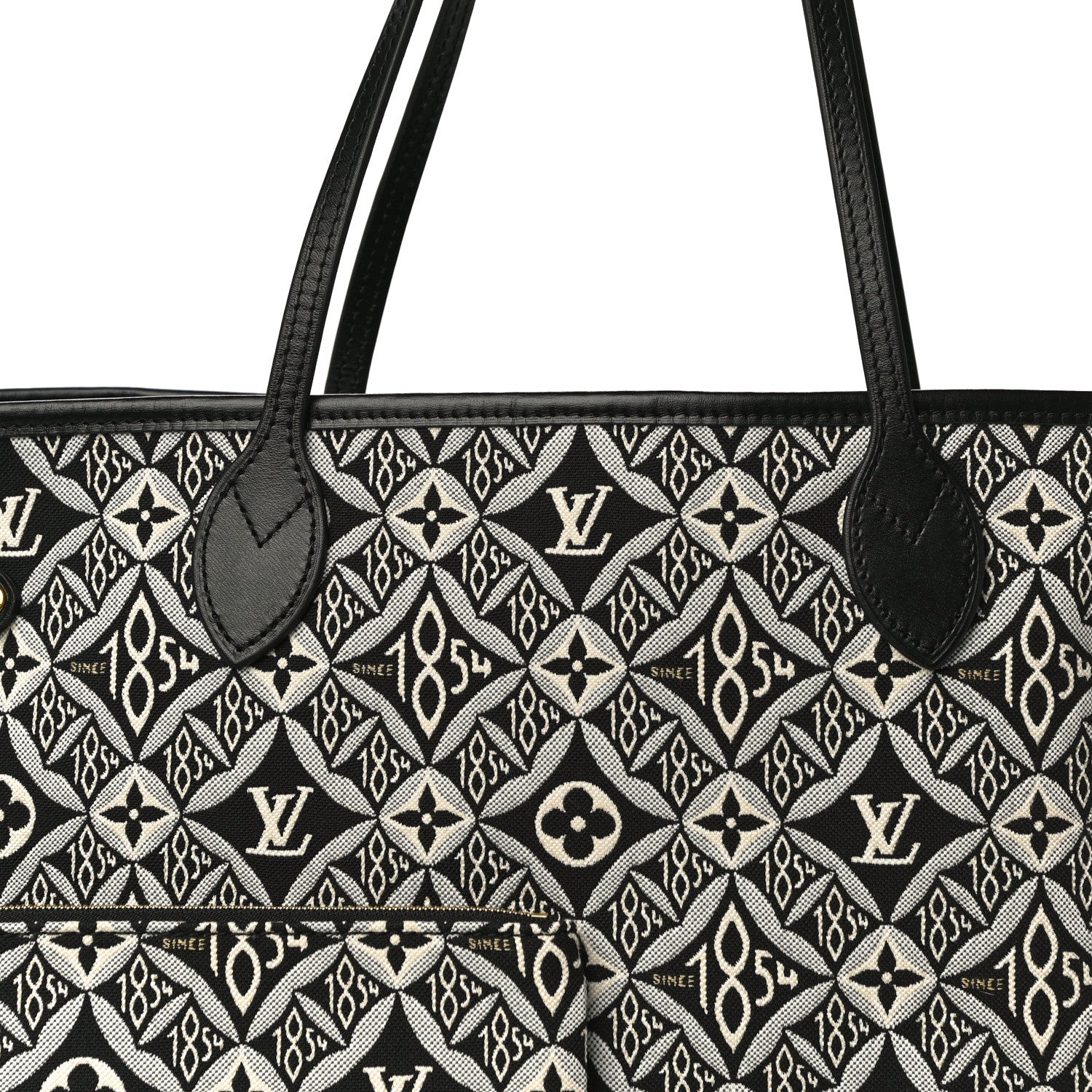 Louis Vuitton Jacquard Since 1854 Neverfull MM Grey 8 of 10