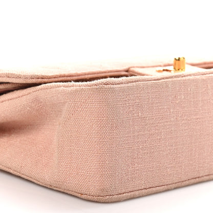 Chanel Canvas Quilted Small Double Flap Light Pink 9 of 11