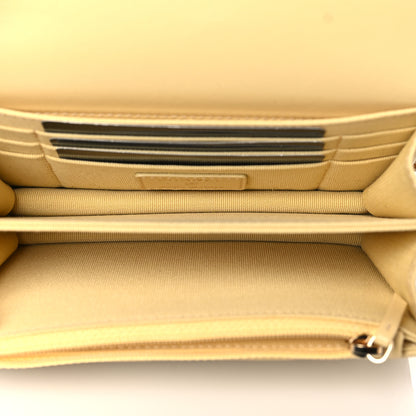 Chanel Lambskin Enamel Quilted Pending Clutch With Chain Yellow 5 of 11