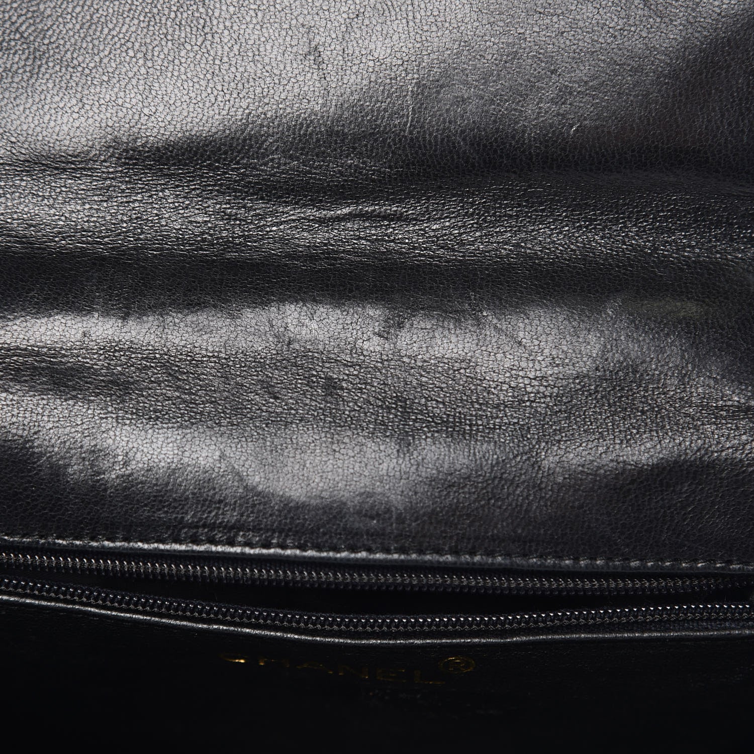 Chanel Satin Chevron Quilted Pearl Mini Square Flap Black 12 of 16