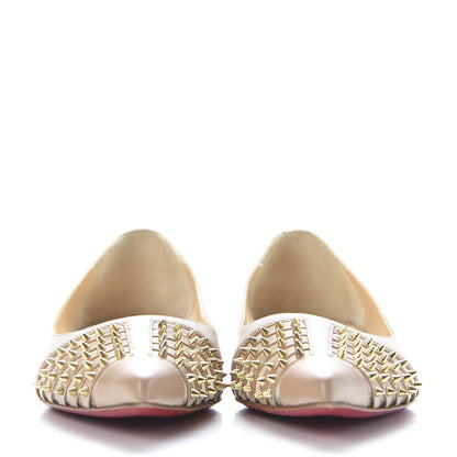 Christian Louboutin Kid Bareta Flats 39 Nude Light Gold 3 of 9