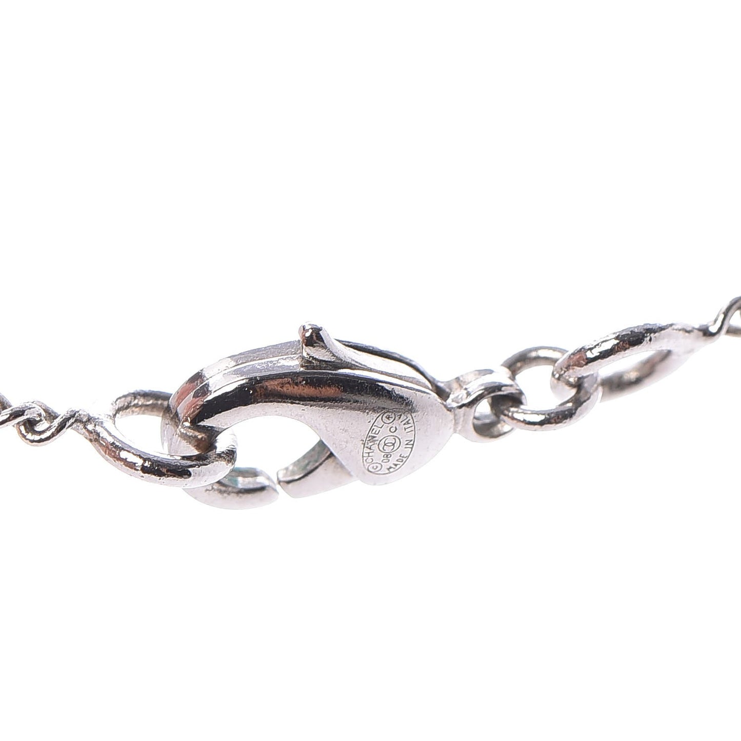 Crystal CC Camellia Necklace Silver