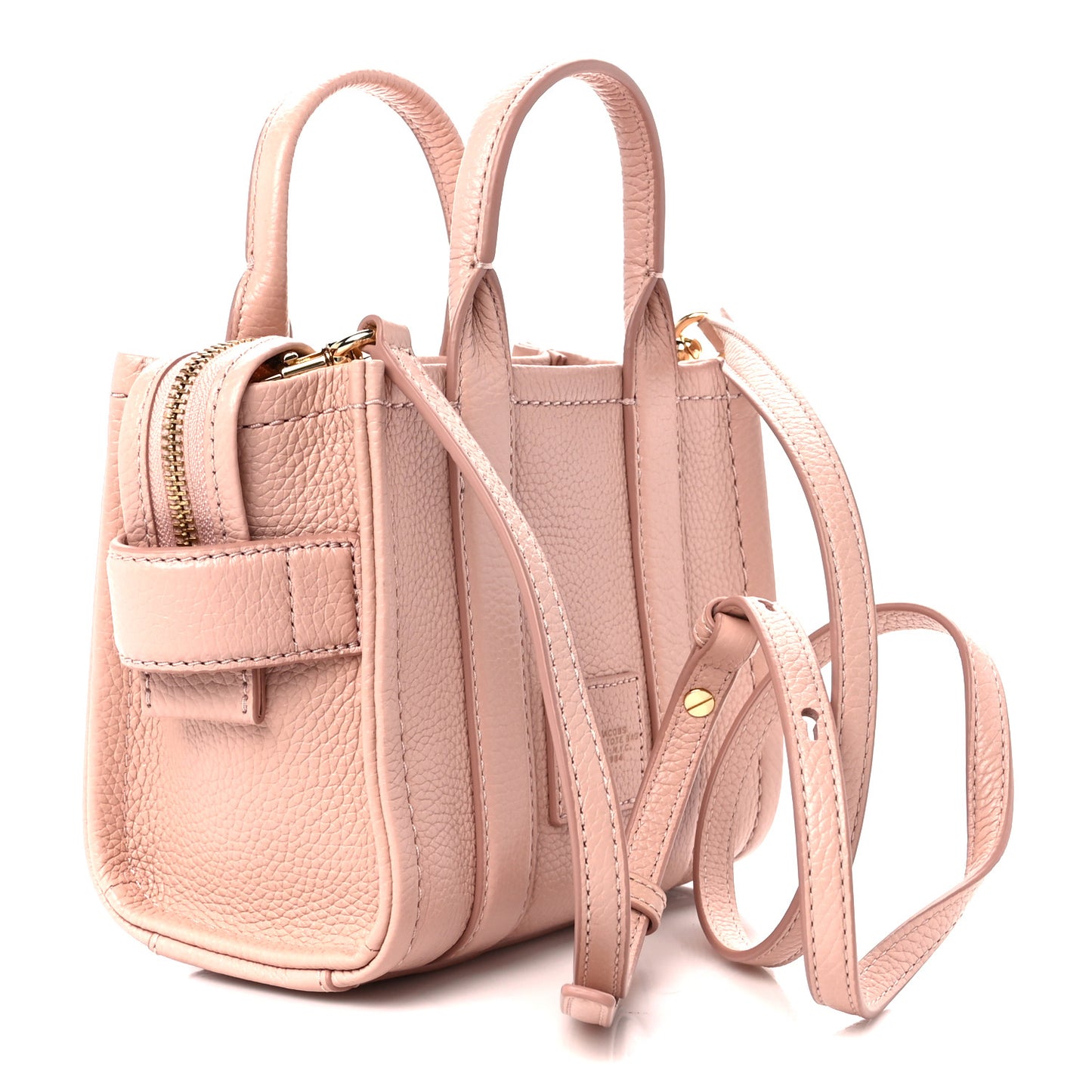Grained Calfskin Micro The Tote Bag Rose