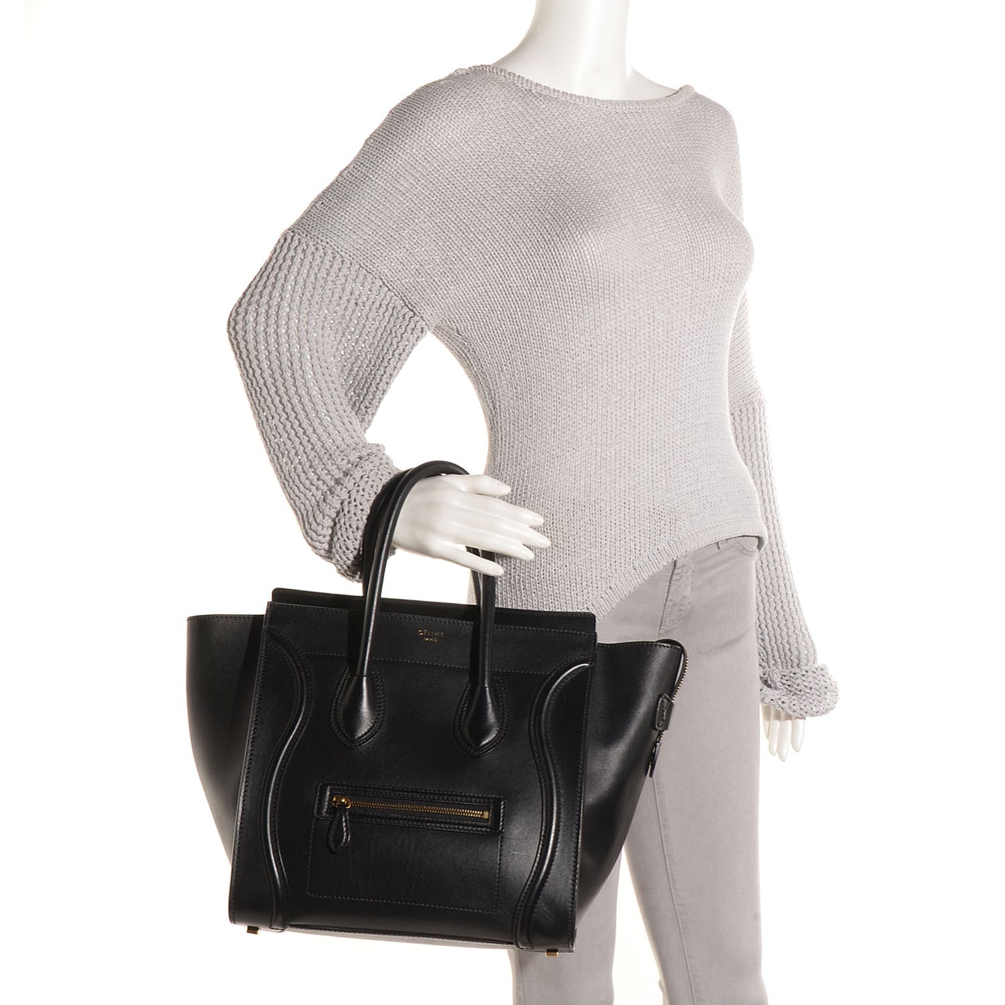 Smooth Calfskin Mini Luggage Black