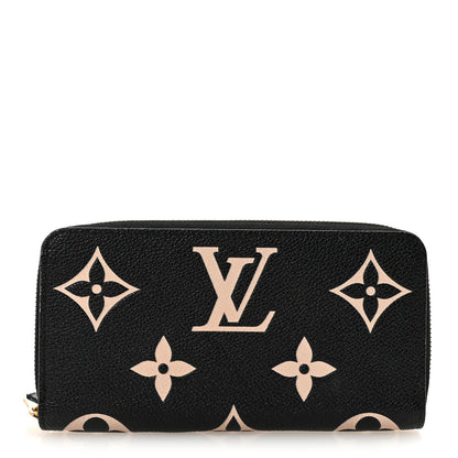Louis Vuitton Empreinte Monogram Giant Zippy Wallet Black Beige 1 of 7