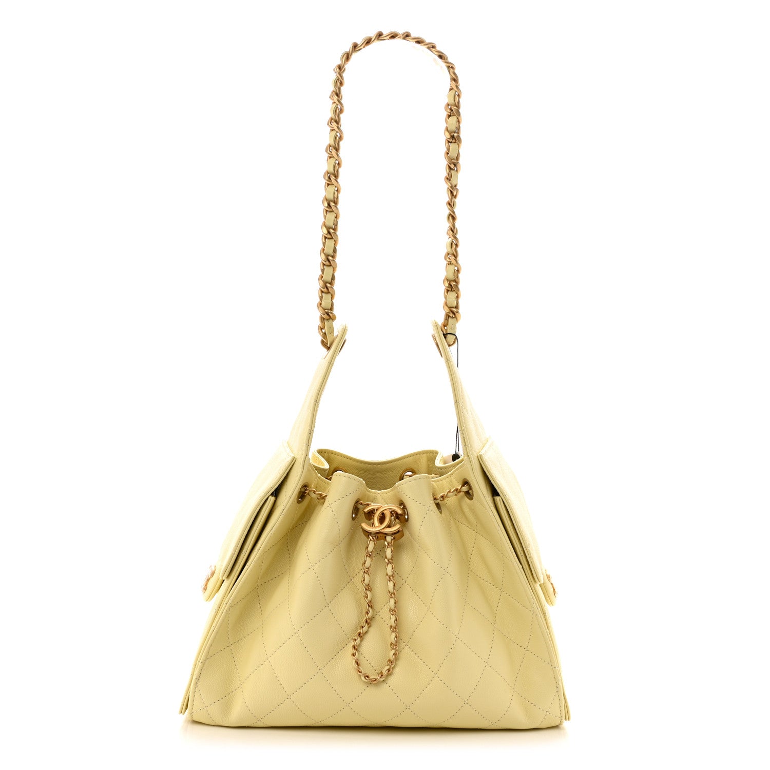Chanel Caviar Quilted Small Chanel 25 Handbag Light Yellow 1 of 10