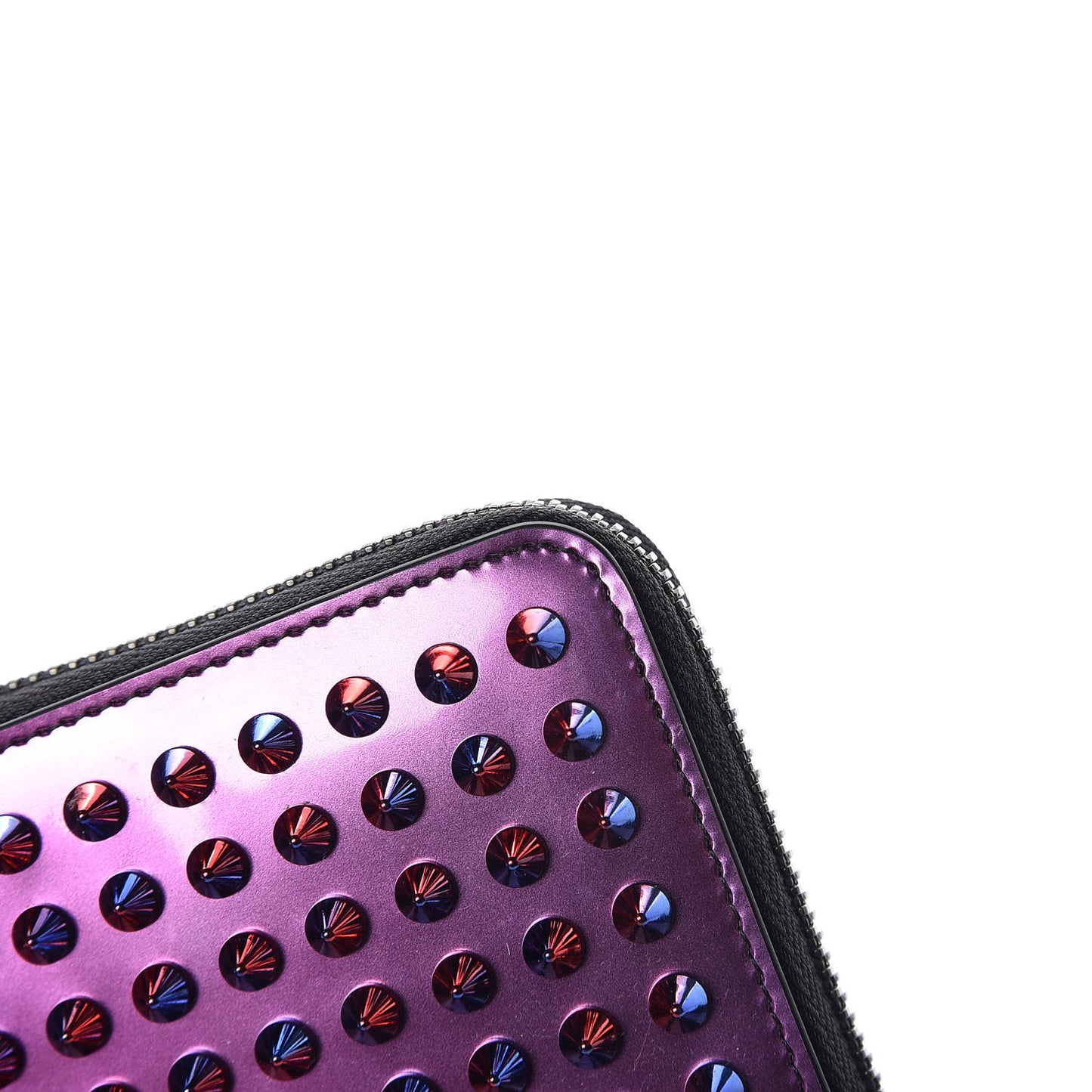Patent Scarabe Spikes Panettone Zip Around Wallet Rose Digitale