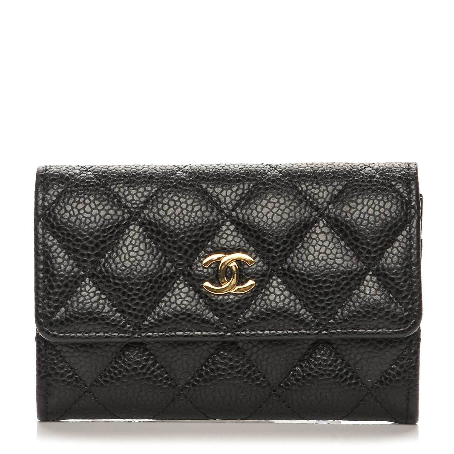 Chanel Caviar Quilted Flap Card Holder Black 1 of 9