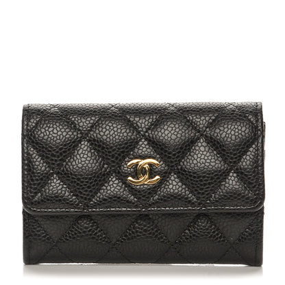 Chanel Caviar Quilted Flap Card Holder Black 1 of 9