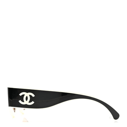 Chanel Acetate Cat Eye Sunglasses 6056 Black White 3 of 8