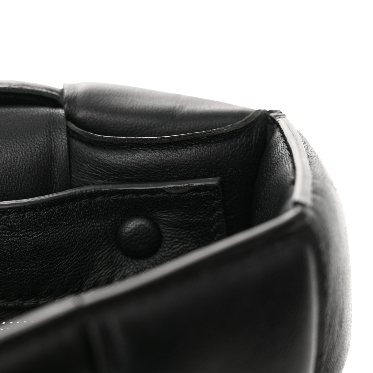 Lambskin Maxi Intreccio Padded Chain Cassette Crossbody Bag Black