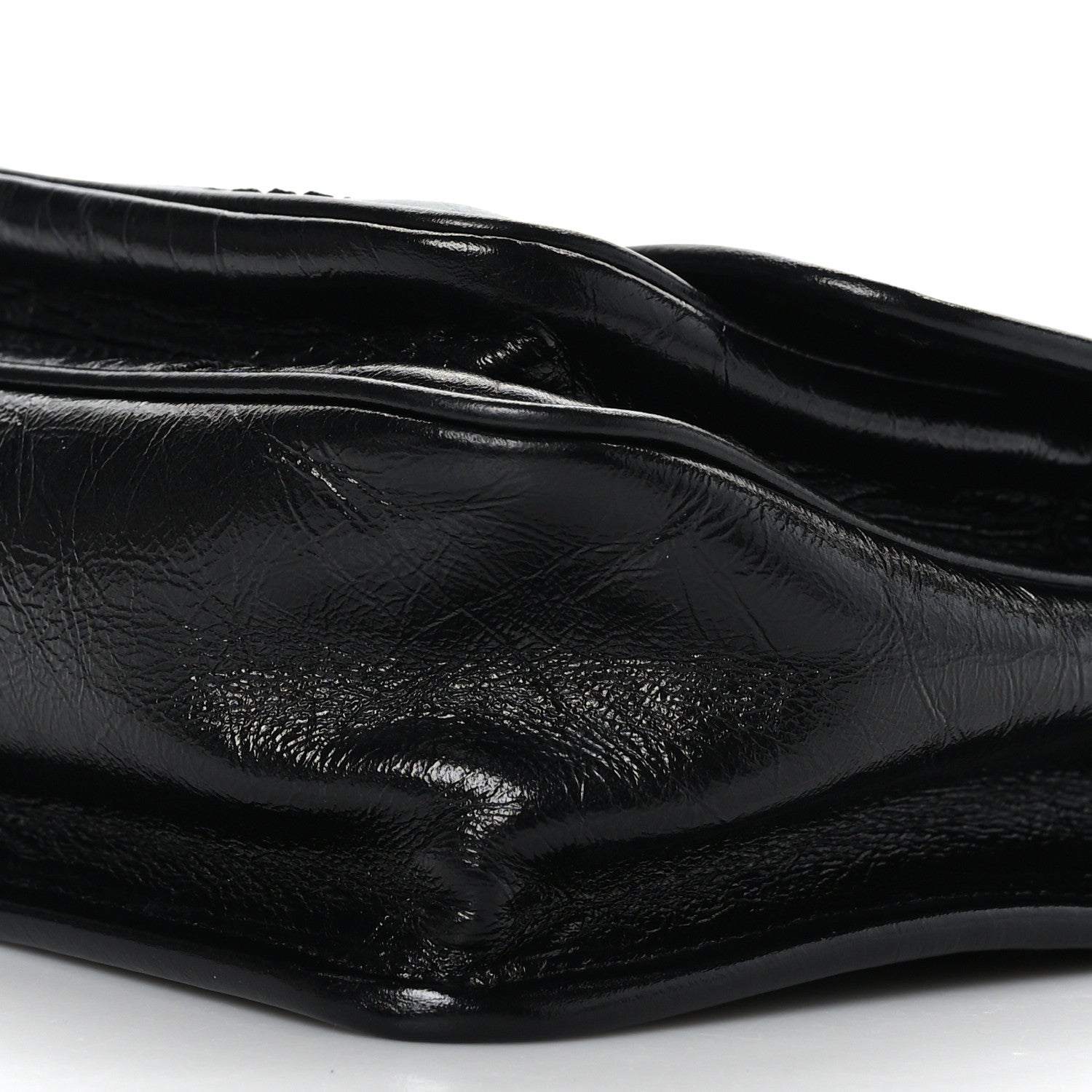 Saint Laurent Crinkled Lambskin Matelasse Monogram Baby Niki Chain Satchel Black 9 of 9