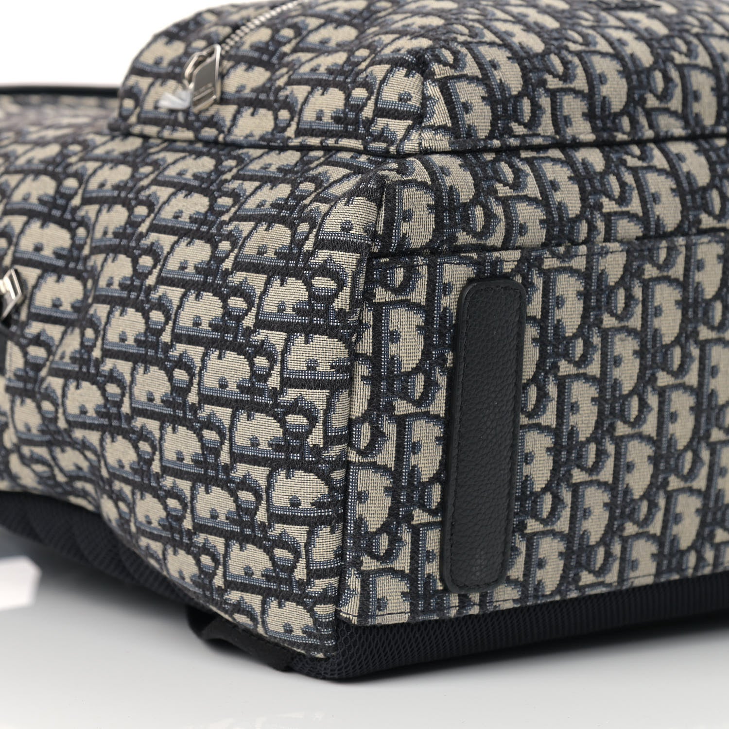 Christian Dior Oblique Calfskin Rider Backpack Beige Black 7 of 8
