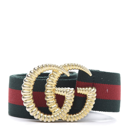 Gucci Canvas Torchon Double G Web Belt 70 28 Verde 1 of 5