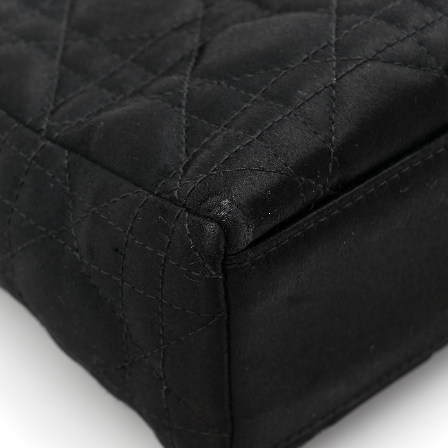 Satin Cannage Mini Lady Dior Black
