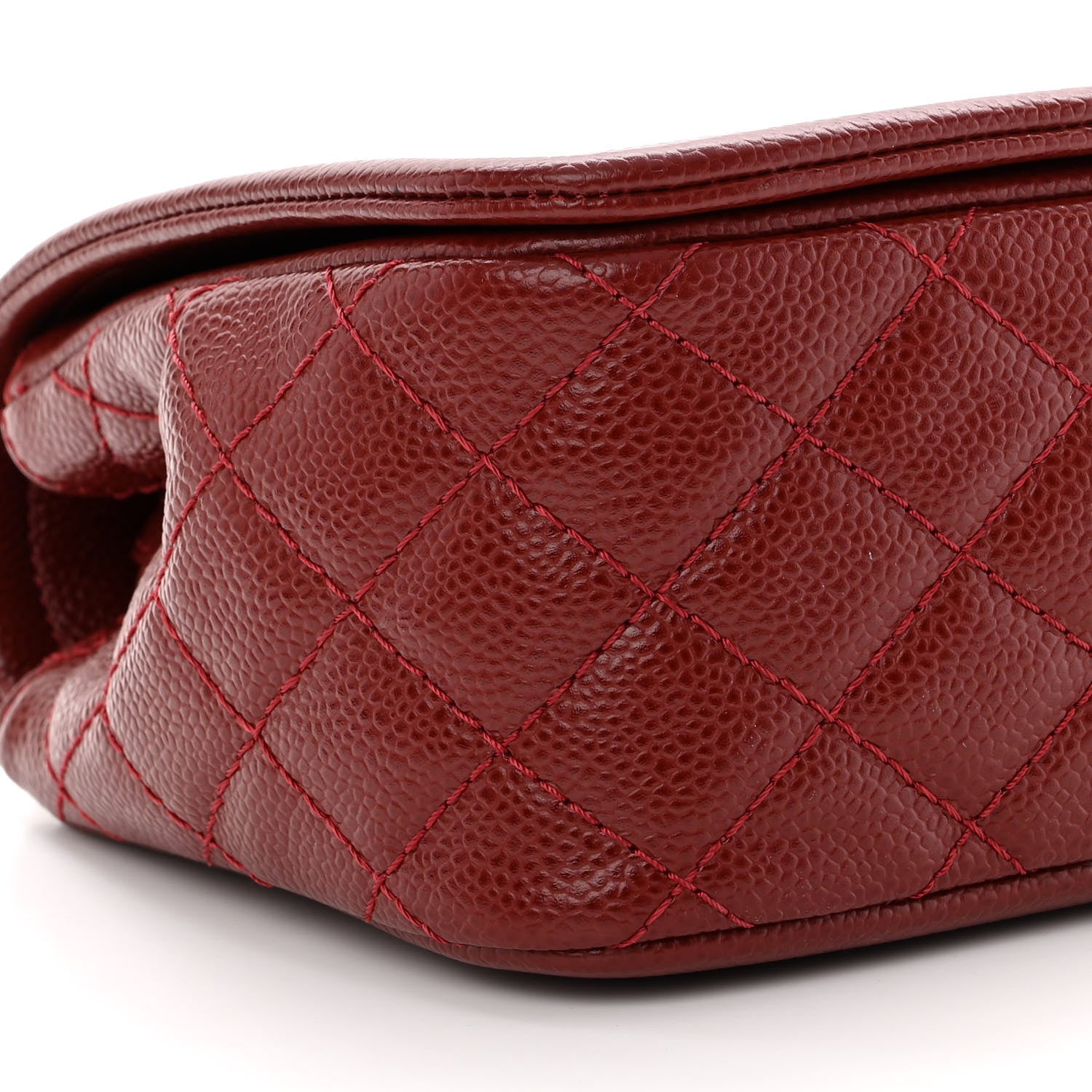Chanel Caviar Medium Timeless CC Flap Dark Red 9 of 13