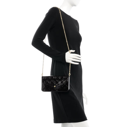 Louis Vuitton Vernis Pochette Felicie Chain Wallet Amarante 2 of 10