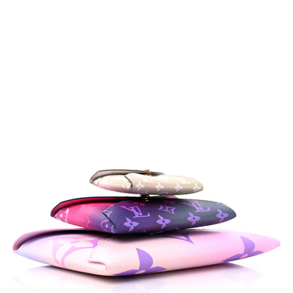 Louis Vuitton Monogram Giant Spring in the City Kirigami Pochette Set Sunrise Pastel Midnight Fuchsia Sunset Kaki 4 of 10