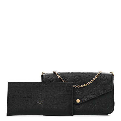 Louis Vuitton Empreinte Pochette Felicie Chain Wallet Black 1 of 9