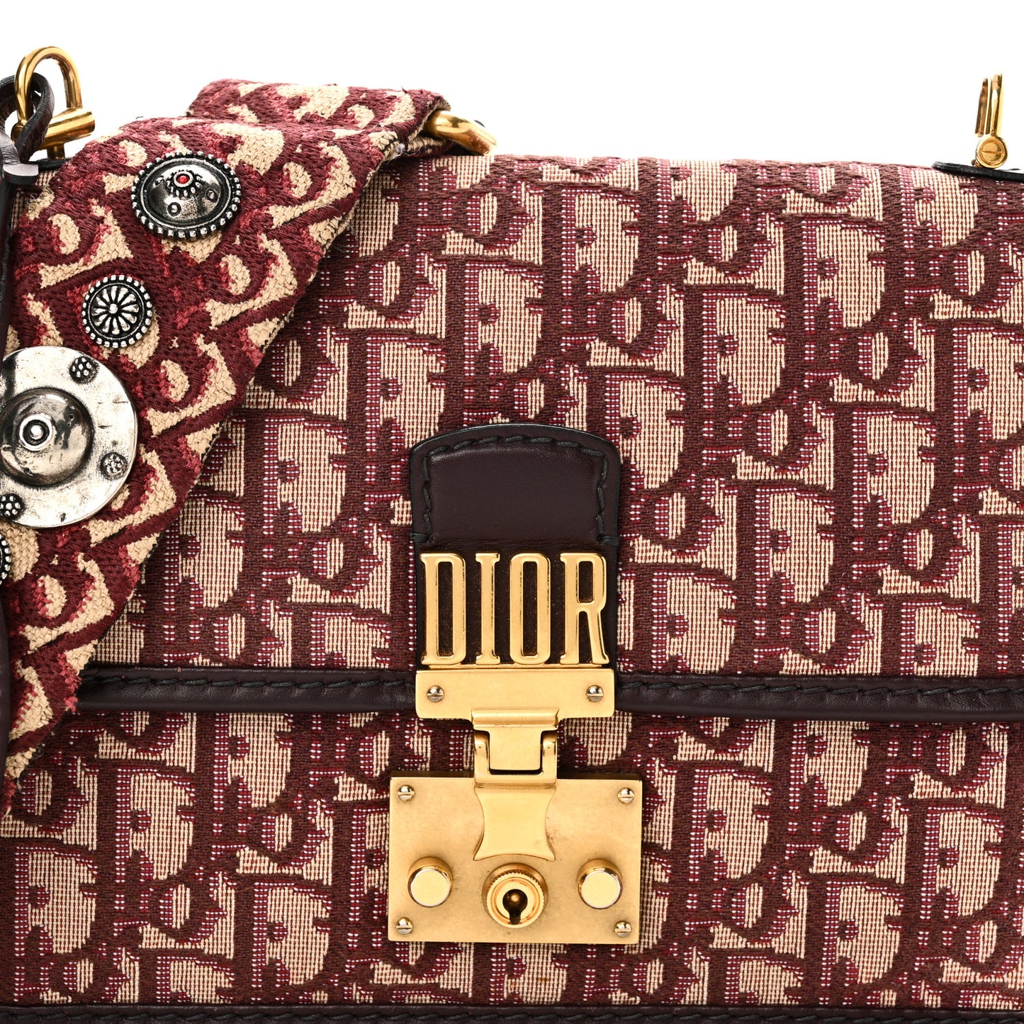Oblique Dioraddict Flap Bag Burgundy
