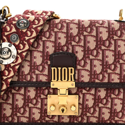 Christian Dior Oblique Dioraddict Flap Bag Burgundy 7 of 9