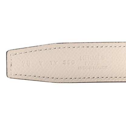 Hermes Swift Epsom 24mm Mini Martelee Constance Belt 70 Black Craie 5 of 7