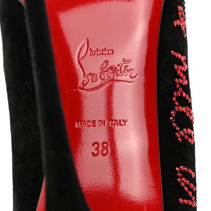 Christian Louboutin Veau Velours Hottie Walkie 120 Pumps 38 Black 7 of 11