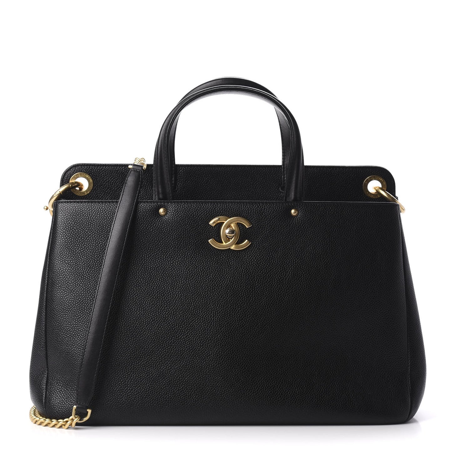 Caviar Large Shopping Tote Black