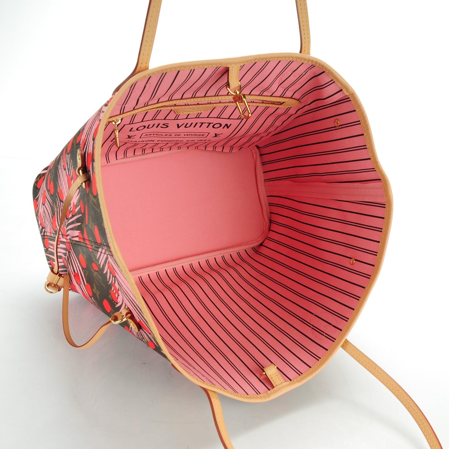 Monogram Jungle Dots Neo Neverfull MM Sugar Pink Poppy