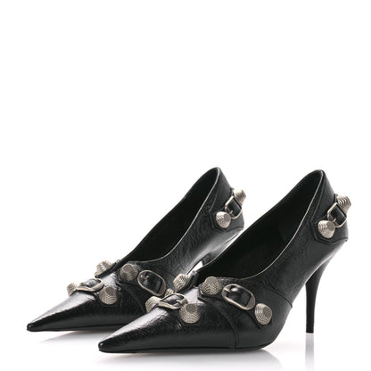 Balenciaga Agneau Arena Cagole 90MM Slingback Pumps 36 Black 4 of 8