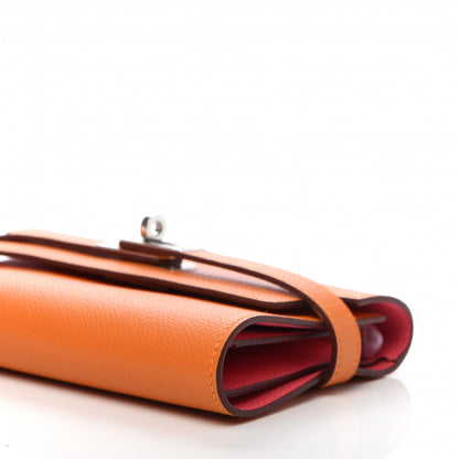 Hermes Epsom Verso Kelly Medium Wallet Abricot Rose Azalee 7 of 9