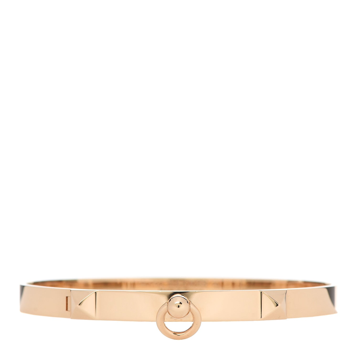 Hermes 18K Yellow Gold PM Collier De Chien Bracelet XL 1 of 6
