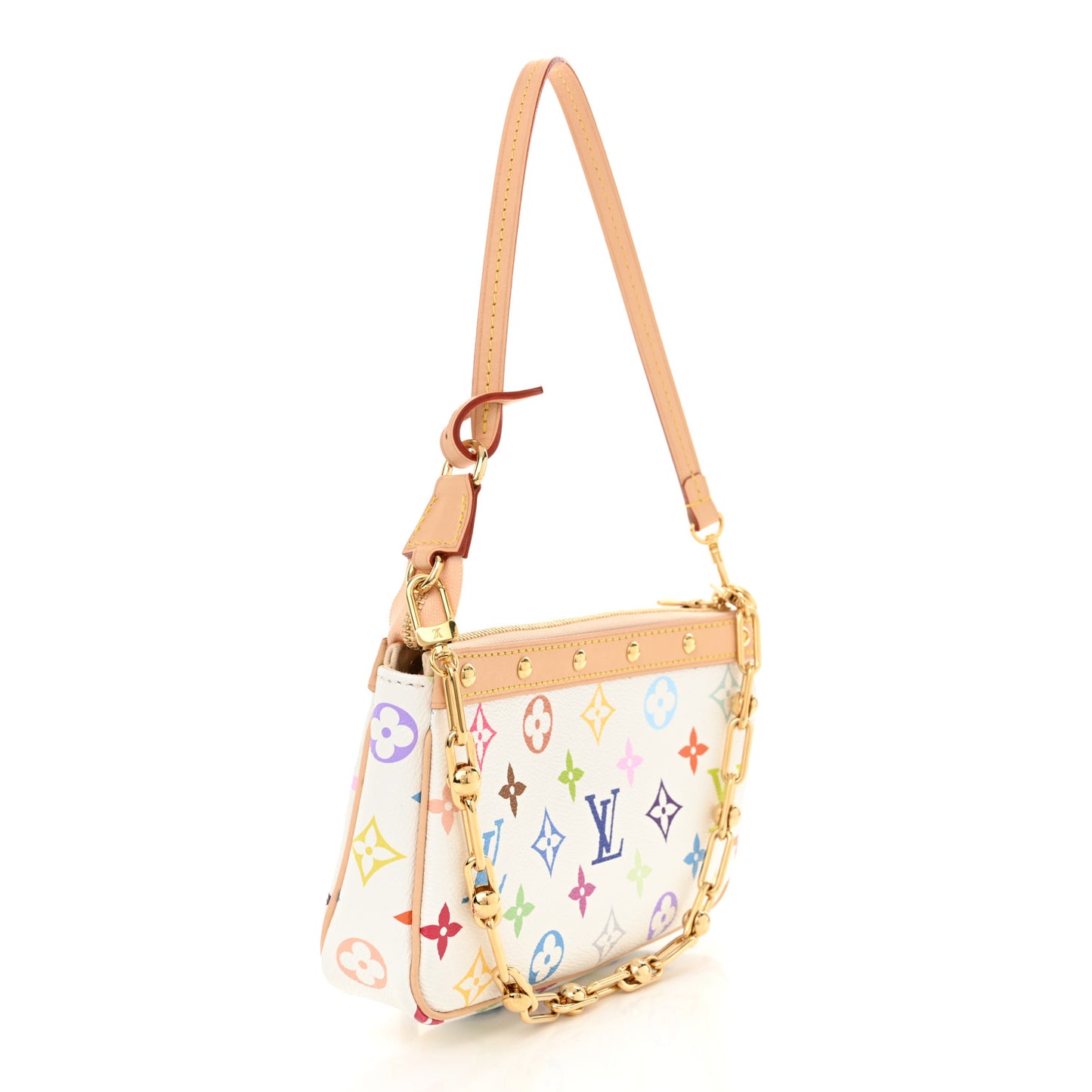 LV X TM Monogram Multicolor Pochette Accessories White