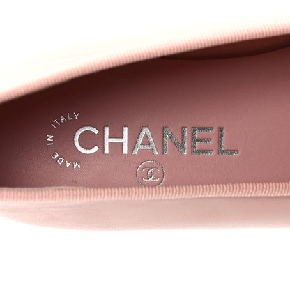 Chanel Lambskin Cap Toe CC Ballerina Flats 38.5 Light Pink Dark Pink 7 of 9