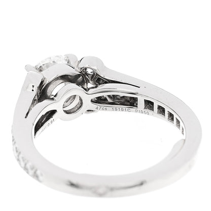 Cartier Platinum Diamond .91ct Destinee Engagement Ring 46 3.75 5 of 8
