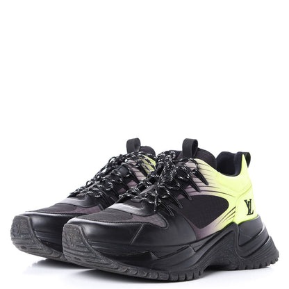 Louis Vuitton Calfskin Run Away Pulse Sneakers 7 Black Yellow 3 of 11