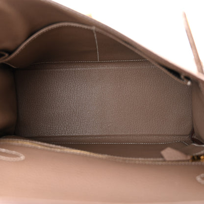 Hermes Togo Kelly Retourne 28 Etoupe 5 of 10
