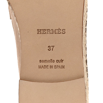 Hermes Suede Calfskin Womens Trip Espadrilles 37 Bois de Santal 8 of 9