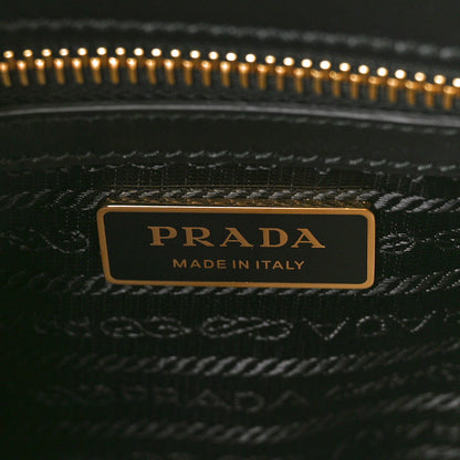 Prada Jacquard Saffiano Triangolo Symbole Embroidered Small Tote Black Corda 6 of 8