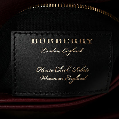 Burberry Derby Calfskin House Check Small Camberley Mahogany Red 6 of 9