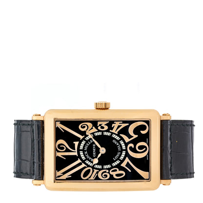 Franck Muller 18K Rose Gold Alligator 30mm Long Island Automatic Watch Black 1000SC 2 of 4