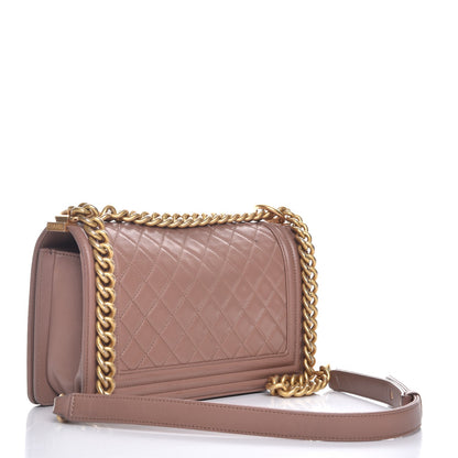 Chanel Calfskin Quilted Medium Boy Flap Camel 2 of 14