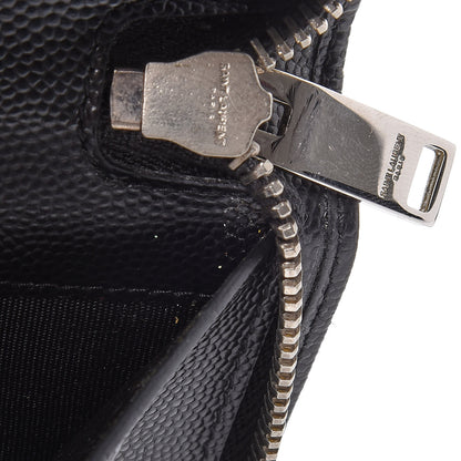 Saint Laurent Grain De Poudre Classic Zip Around Travel Wallet Black 8 of 10