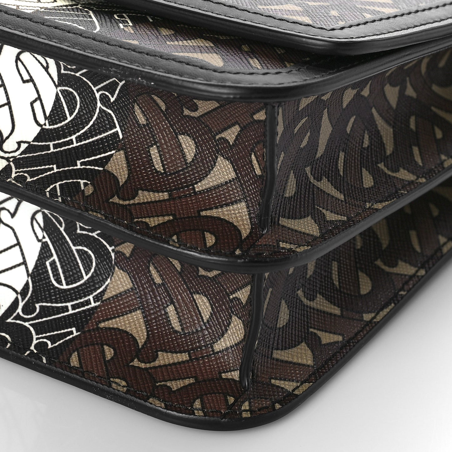 E-Canvas Monogram Stripe Small TB Bag Bridle Brown