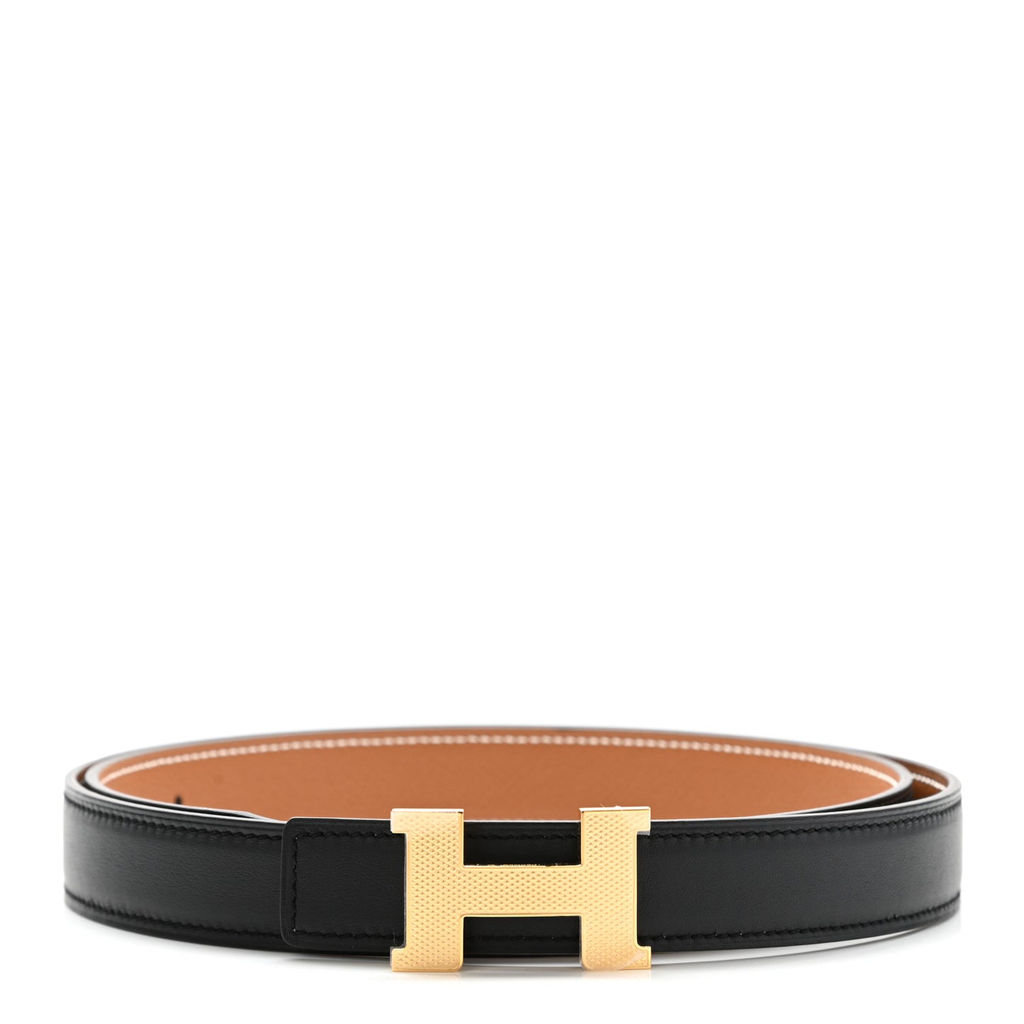 Swift Epsom 24mm Mini Constance Guilloche H Belt 90 Black Gold