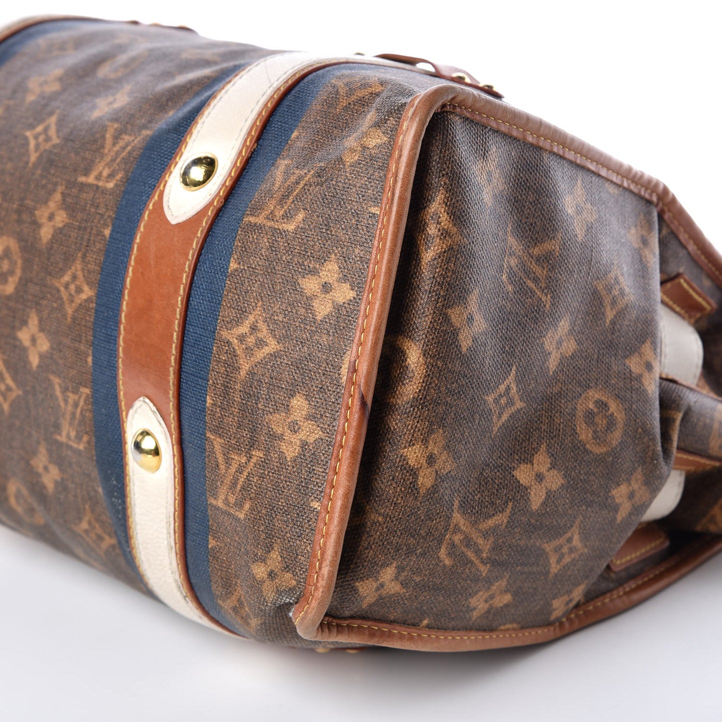 Monogram Rayures Tisse Sac GM Blue