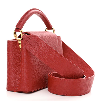 Louis Vuitton Taurillon Mini Capucines Scarlet 3 of 10