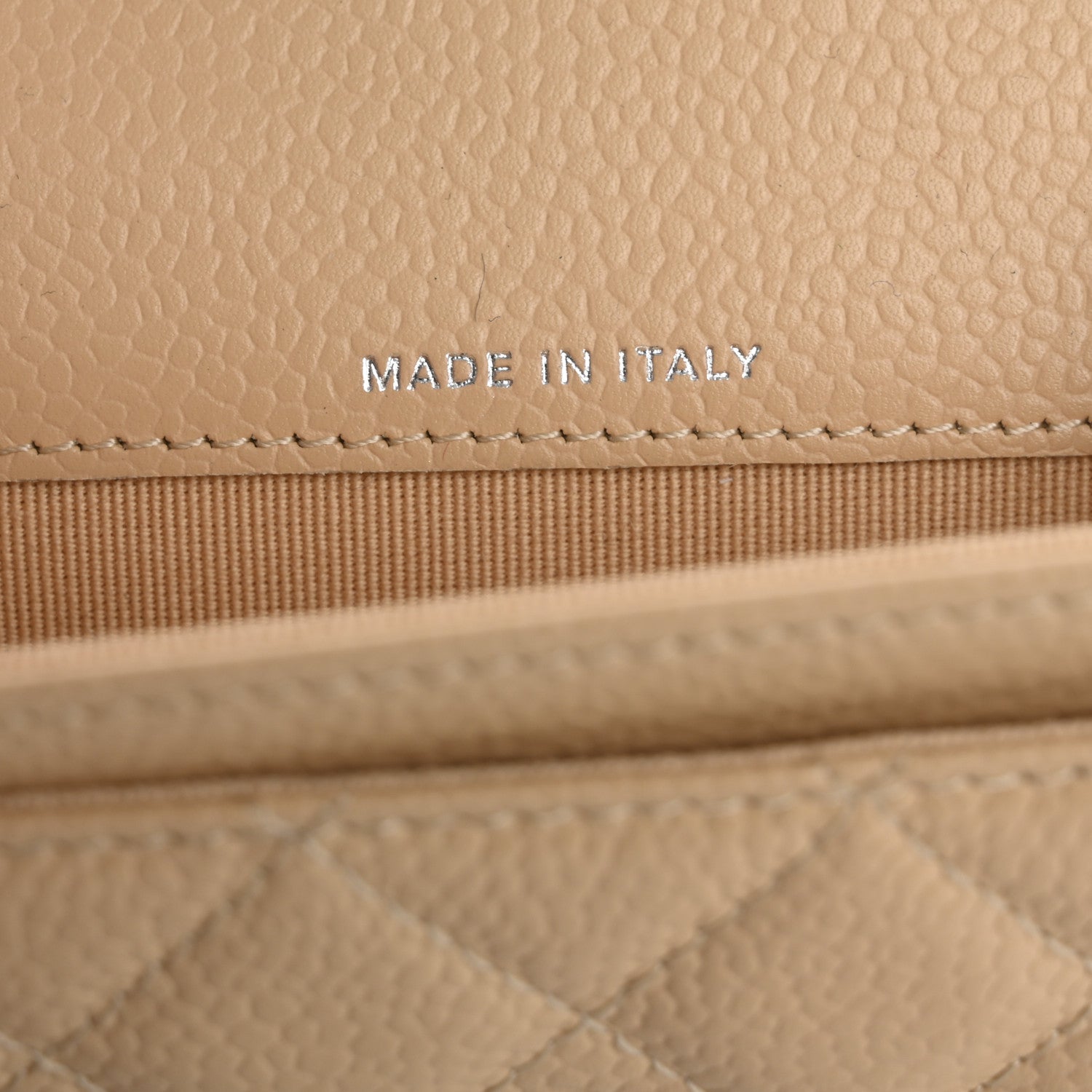 Chanel Caviar Quilted Flap Card Holder Wallet Light Beige 7 of 10