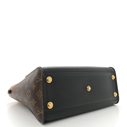 Louis Vuitton Calfskin Monogram On My Side MM Black 4 of 9