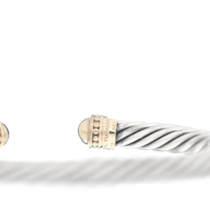 David Yurman Sterling Silver 14K Yellow Gold 7mm Cable Classics Bracelet 4 of 4